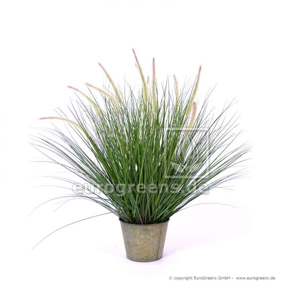 künstlicher Pennisetum Gras Busch ca. 85cm mit Ziertopf