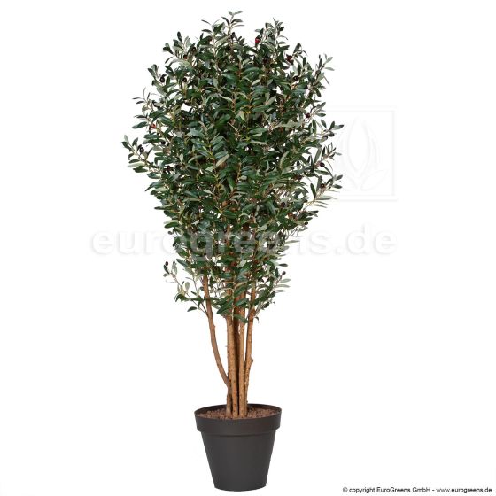 Kunstbaum Olivenbaum mit Früchten 150cm Übertopf