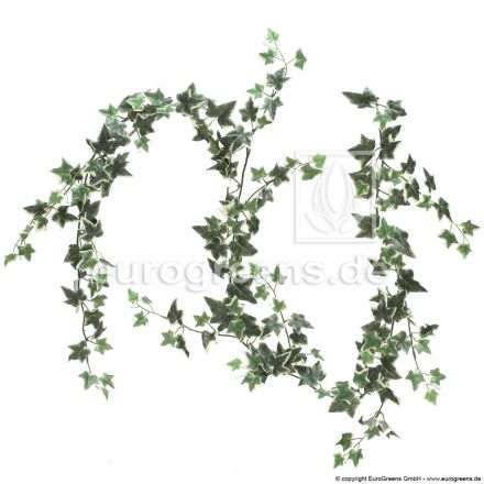 künstliche Efeugirlande grün/weiß ca. 190cm lang