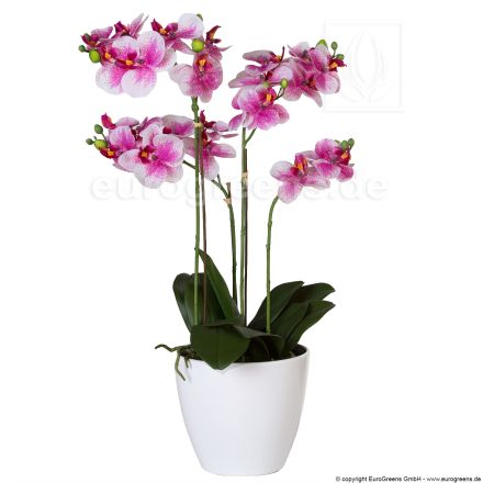 künstliche Orchidee in weißem Melamintopf ca. 60cm