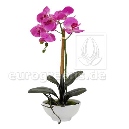 künstliche lila Orchidee in Keramikschale ca. 45cm