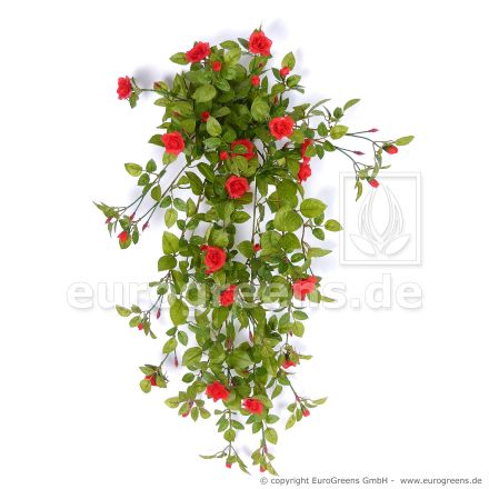 künstliche Rosenranke rot ca. 80-85cm (mit Einsteckstab/ ungetopft)
