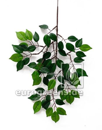 künstlicher Mini Ficus Bonsai Zweig grün 40cm lang