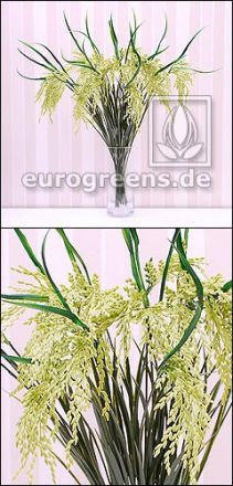 künstlicher grüner Reis Zweig ca. 75cm