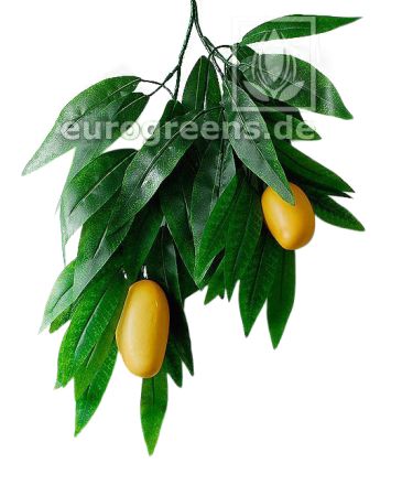 künstlicher Thai-Mango Zweig mit 2 Mangos