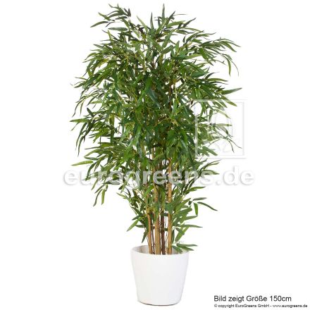 Kunstpflanze Naturstamm Bambus mit Tarpaulin Blättern ca.210cm