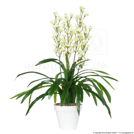 Kunstpflanze Orchidee Cymbidium ca. 95cm , blühend