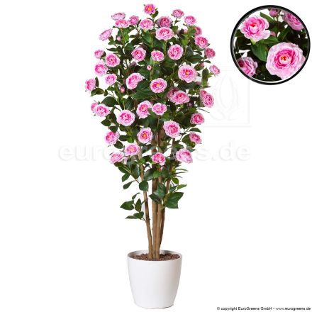 Kunstpflanze Camelia Japonica rosa blühend ca. 150cm