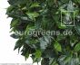 Kunstbaum Lorbeerpyramide 180cm Naturstamm Blätter Detail Ega 50106 