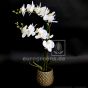 künstliche Orchidee weiß creme blühend Im Keramiktopf ca. 65cm