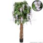 künstliche Wisteria Liane Lavendel 180cm Weil lila blühend Kunstbaum mit Detail