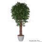 künstlicher Ficus Liane Miniblatt De Luxe grün 150cm Kunstbaum Übertopf