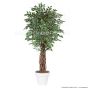 Kunstbaum Ficus Liane Miniblatt De Luxe grün creme 150cm Übertopf
