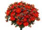 Kunstblume Chrysanthemen-busch blutorange (mit Einsteckstab/ ungetopft)