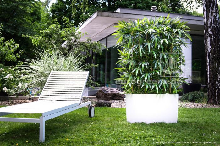 Kunstpflanze Bambushecke Garten N1