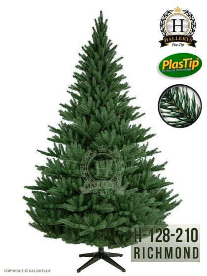 künstlicher Spritzguss Weihnachtsbaum Richmond Edeltanne 210cm Bauchig